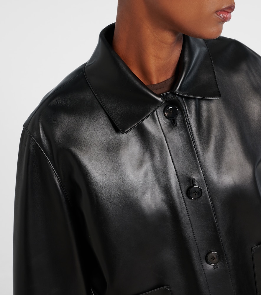 Loewe Leather Jacket In Black