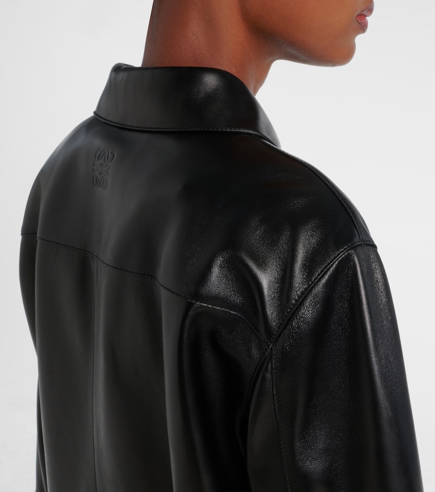 Loewe Leather Jacket In Black