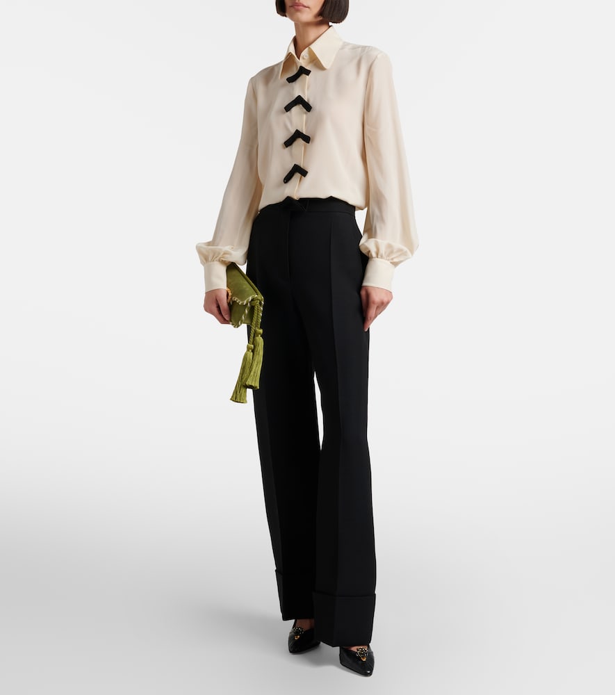 Valentino Crepe Couture wide-leg pants