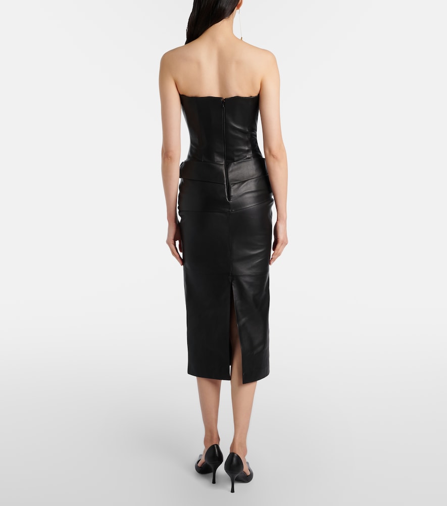  Alex Perry Alex Perry Midikleid Aus Leder 