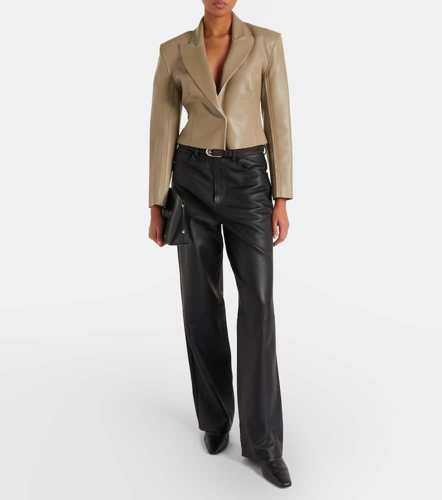 Norma Kamali Cropped Jacket In Green