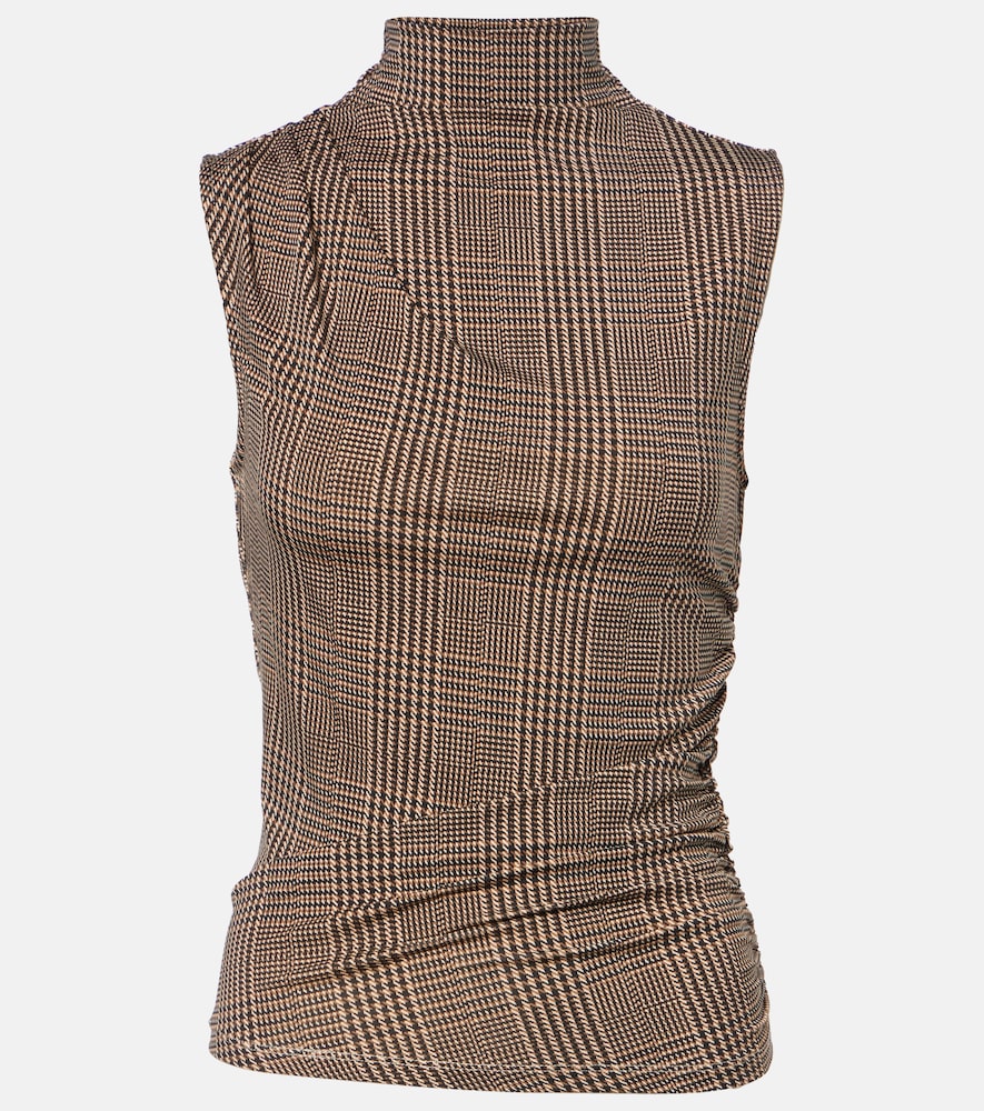 Veronica Beard Women's Beige Mylie Houndstooth Jersey Top UK Size 10 - Mytheresa