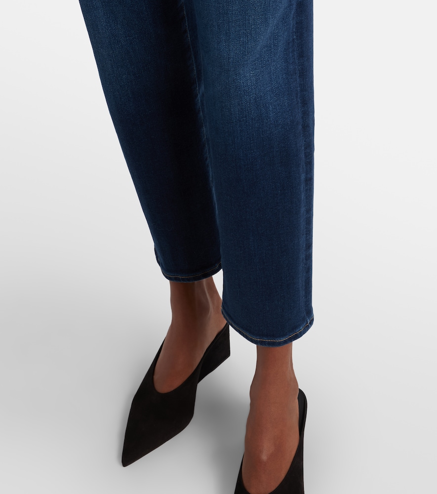 Caia Cropped Mid-Rise Straight Jeans