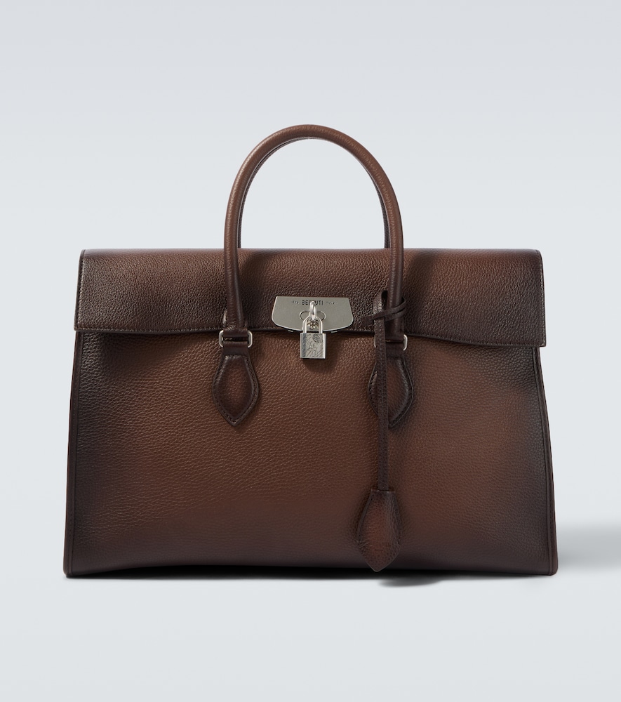 Berluti E'mio皮革公文包 In Brown