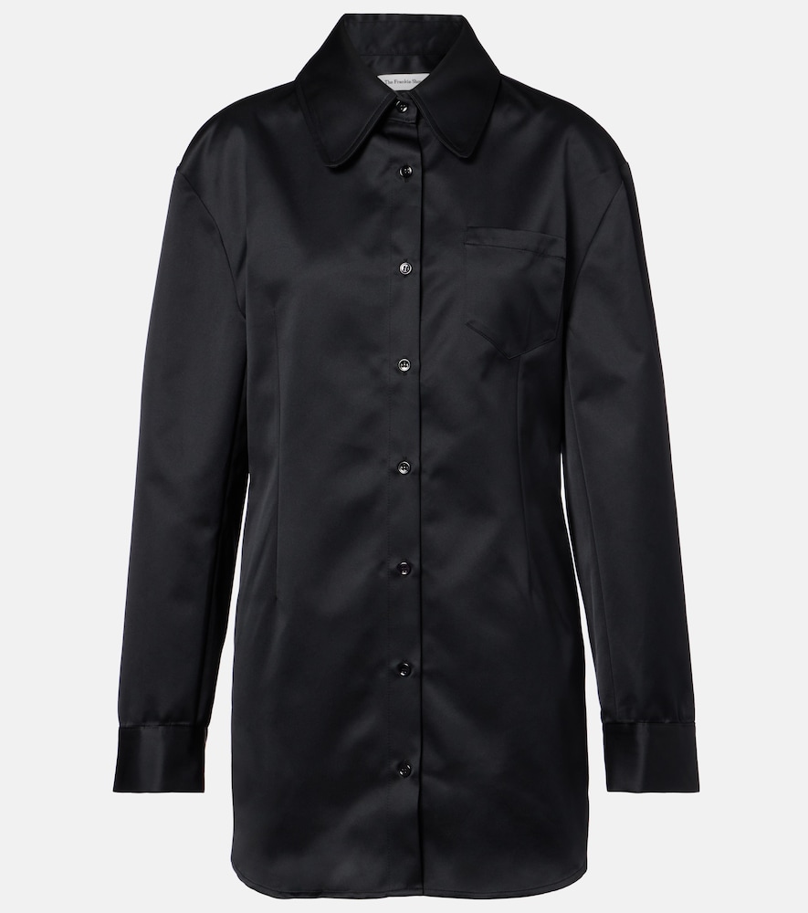 The Frankie Shop Akita satin shirt dress