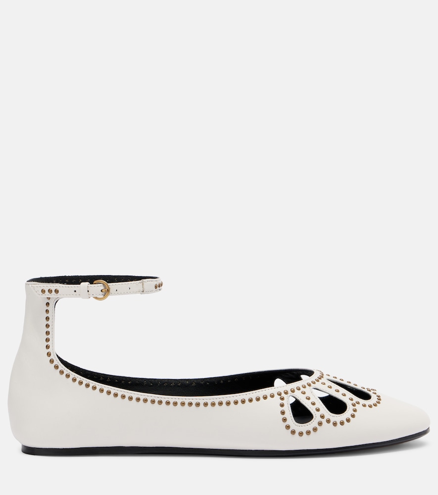  Isabel Marant Isabel Marant Verzierte Ballerinas Bloris Aus Leder 
