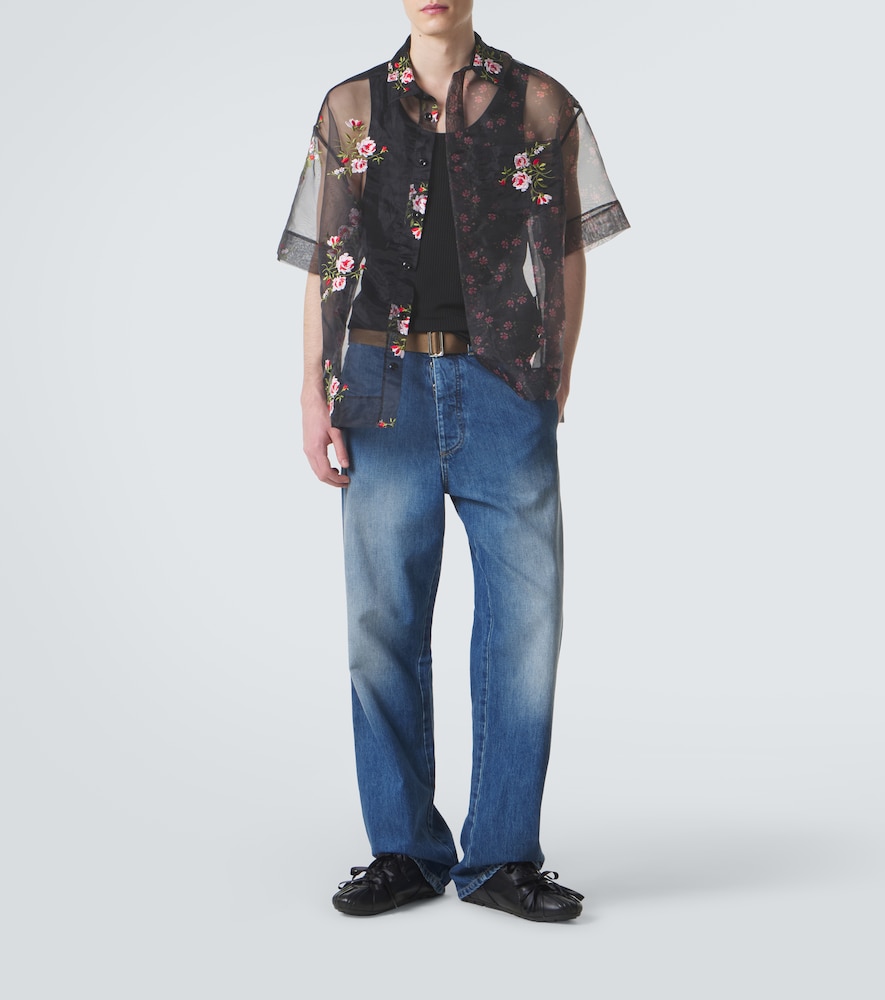  Simone Rocha Simone Rocha Floral Sheer Organza Shirt 