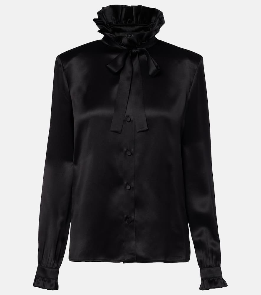 Schluppenbluse aus Seidensatin