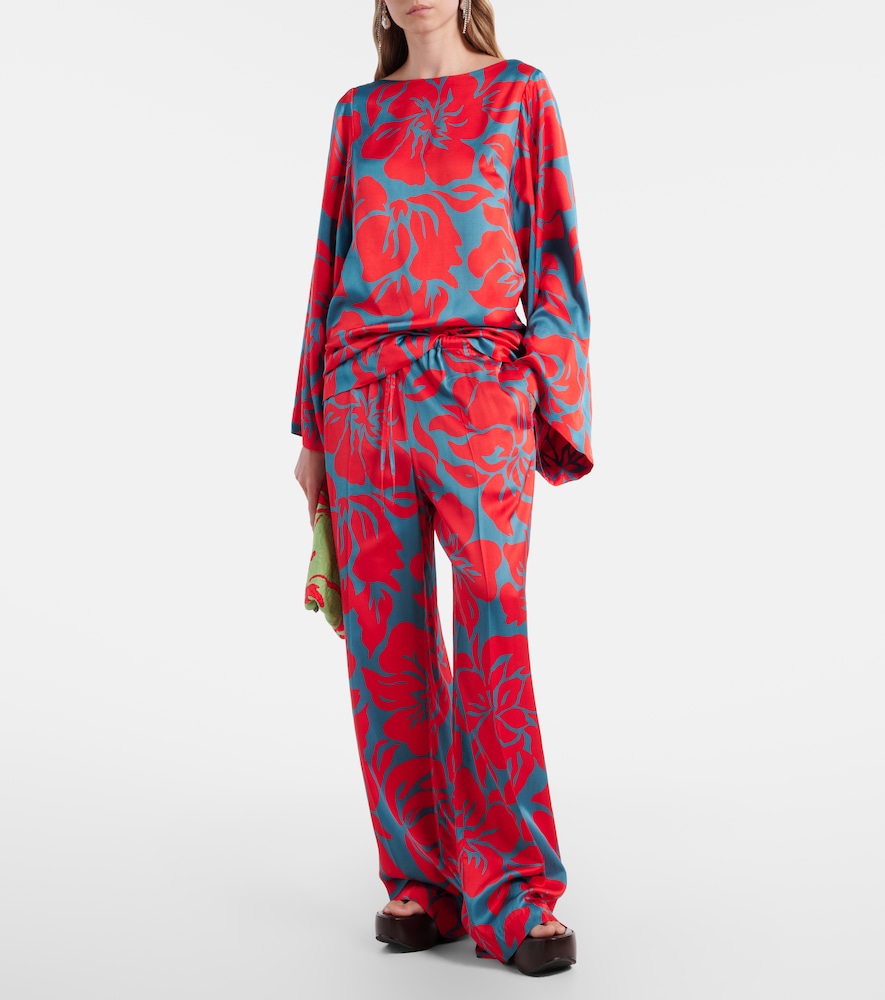  Dries Van Noten Dries Van Noten Floral Palazzo Pants 