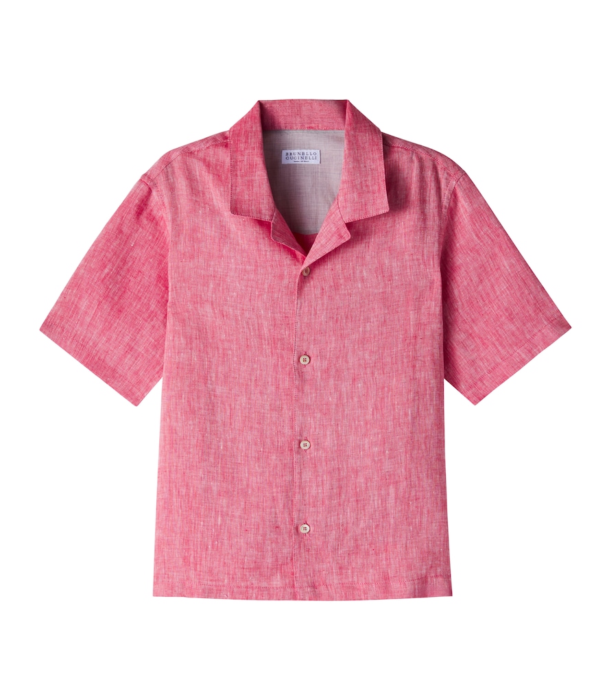 Brunello Cucinelli Kids Red Linen Shirt Y Size 10 - Mytheresa