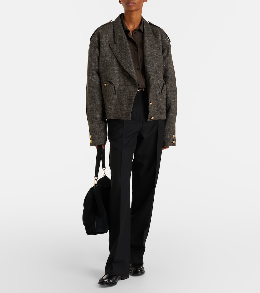Blazé Milano Gloriana Charlotte Wool And Linen-Blend Tweed Jacket