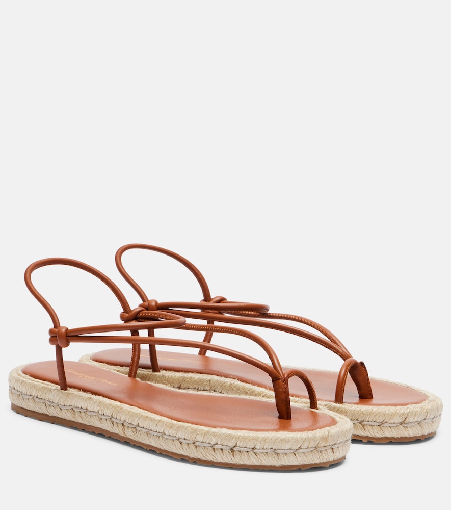 Espadrille-Sandalen aus Leder