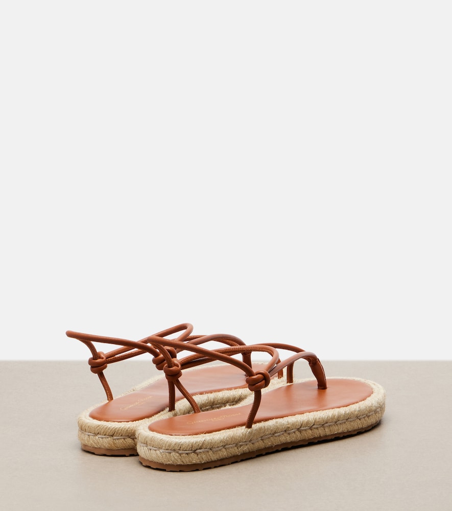  Gianvito Rossi Gianvito Rossi Leather Espadrille Sandals 