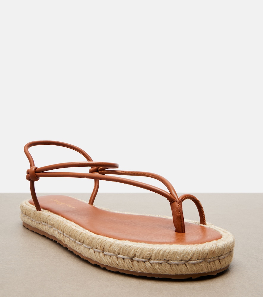  Gianvito Rossi Gianvito Rossi Leather Espadrille Sandals 