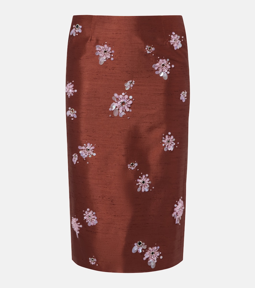 Shushu/Tong Embellished slip skirt