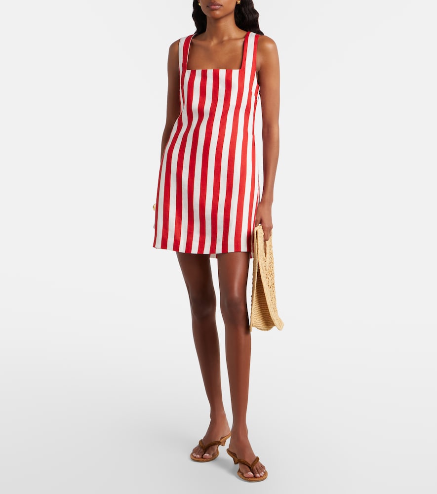 Posse Alice striped linen minidress