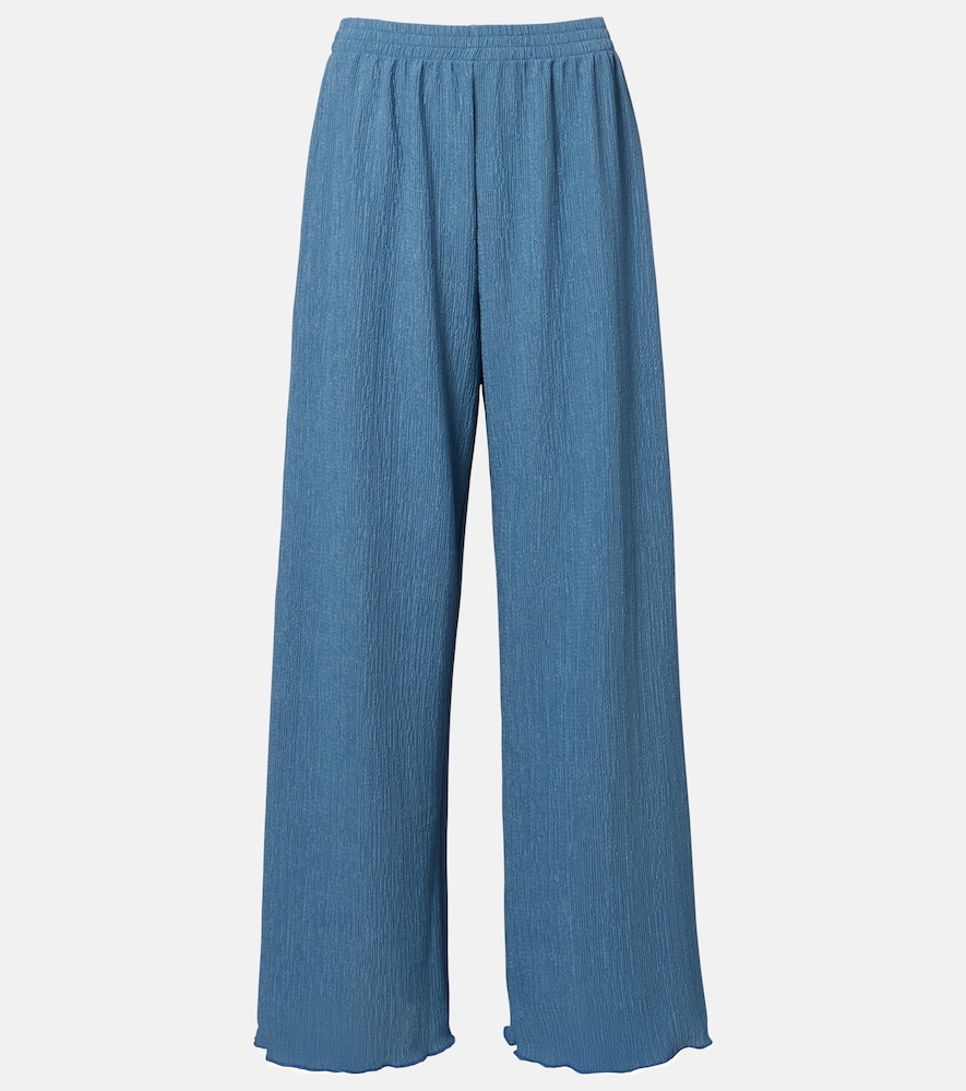 Jade Swim Mika seersucker wide-leg pants
