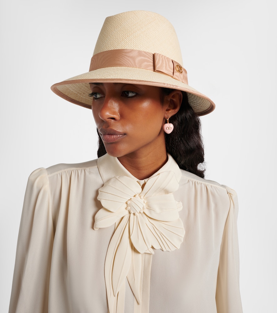 Valentino VLogo straw Panama hat