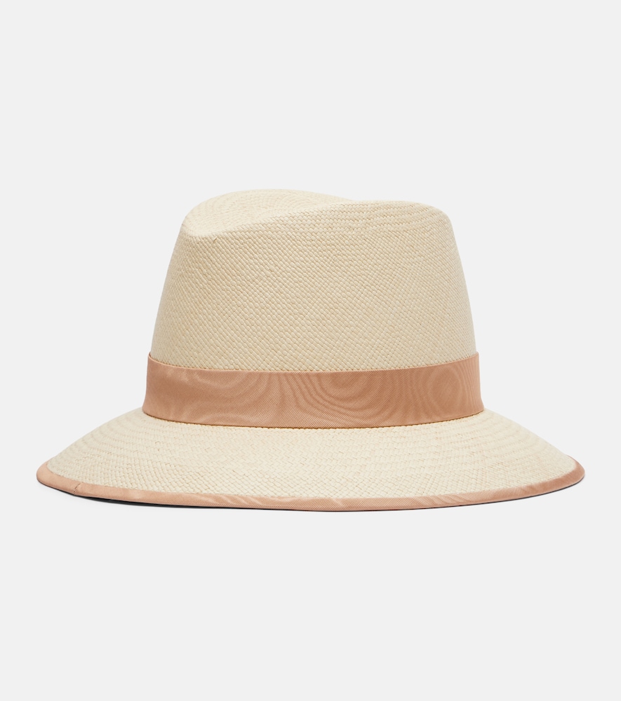  Valentino Valentino Vlogo Straw Panama Hat 
