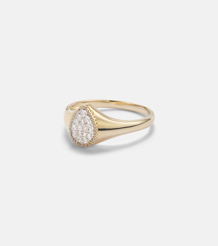 Yvonne Leon Yvonne Léon Chevalière Baby set of 2 9kt gold rings with diamonds | Thumbnail 6 Yvonne Leon Yvonne Léon Chevalière Baby set of 2 9kt gold rings with diamonds | Thumbnail 6