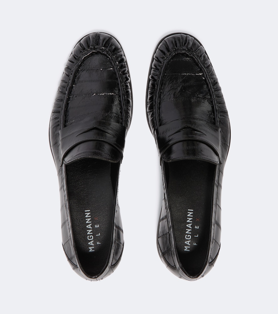 Eel Leather Penny Loafers