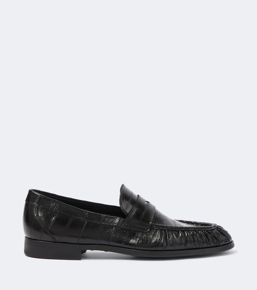 Eel Leather Penny Loafers
