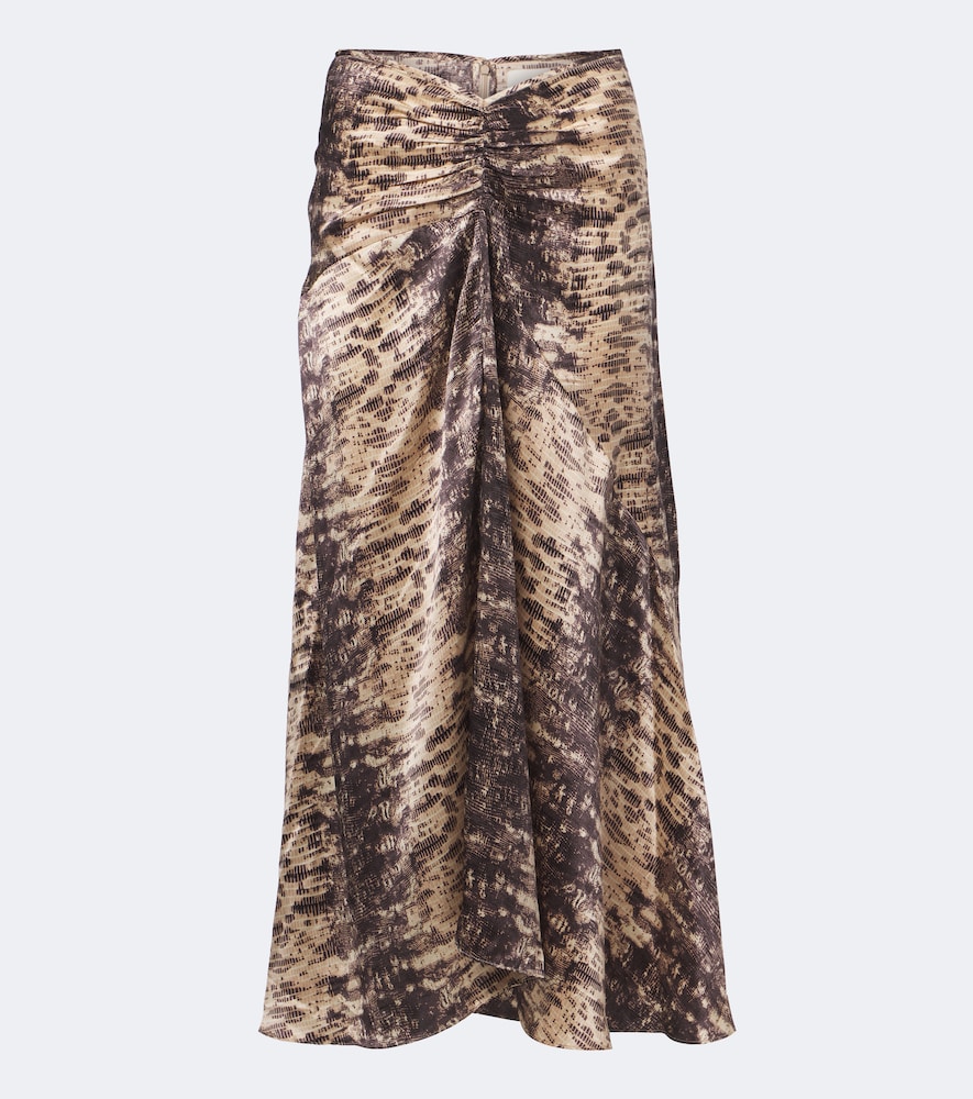 Isabel Marant Isabel Marant Laren snake-print silk satin midi skirt