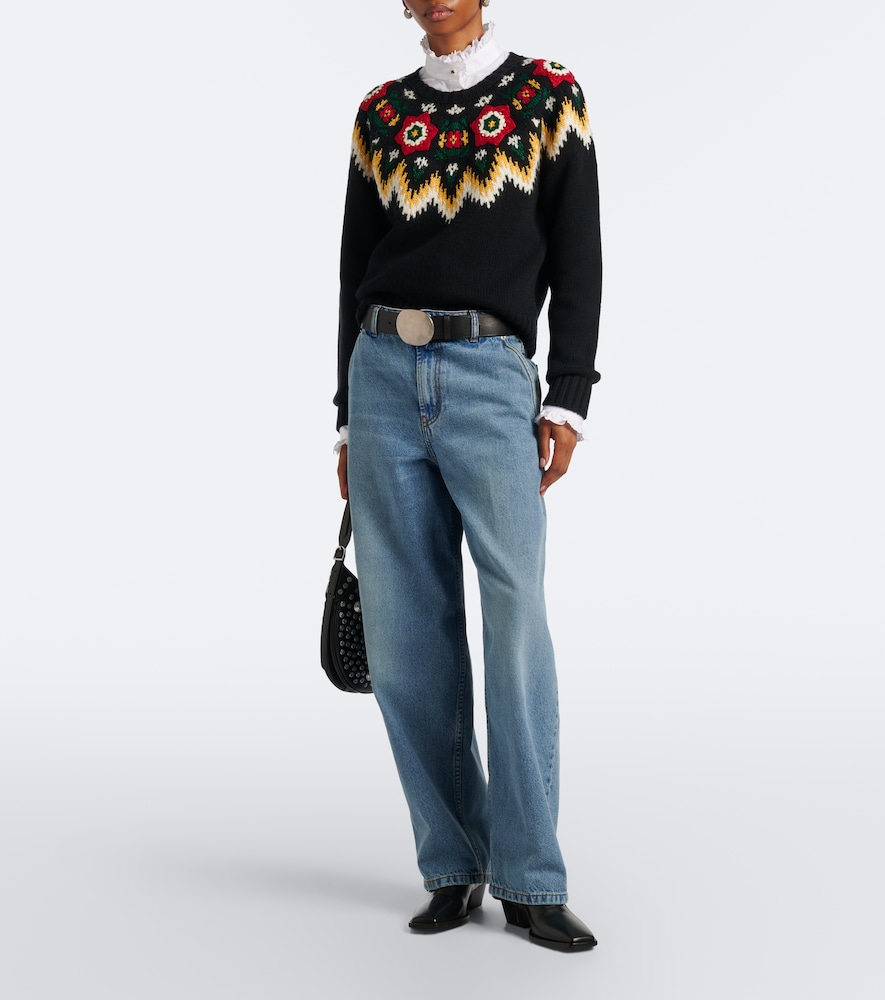 Polo Ralph Lauren Crochet Wool And Cotton Sweater