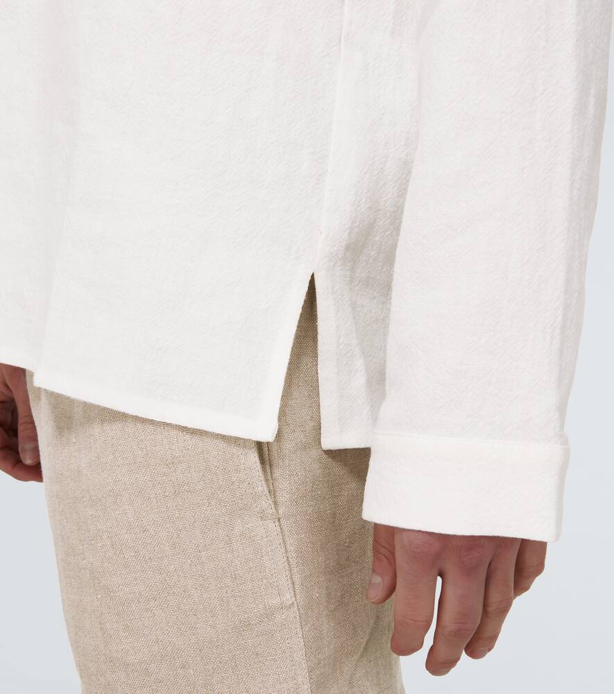 Shop Commas Artist Linen And Ramie Shirt In White