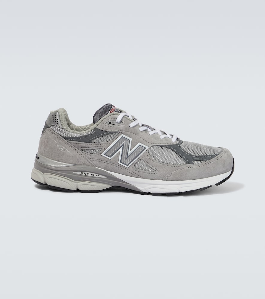 New Balance Gray Made In Usa 990v3 Core Sneakers In Grey/white