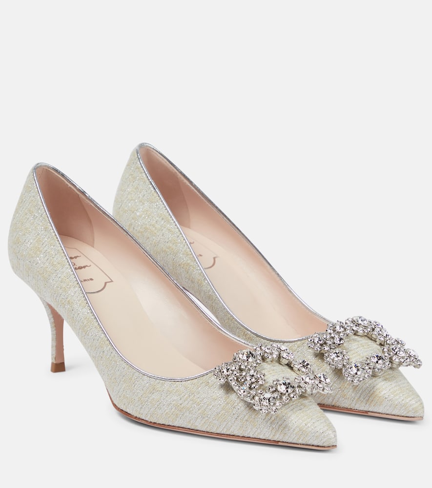 Roger Vivier Piping Flower Strass tweed pumps