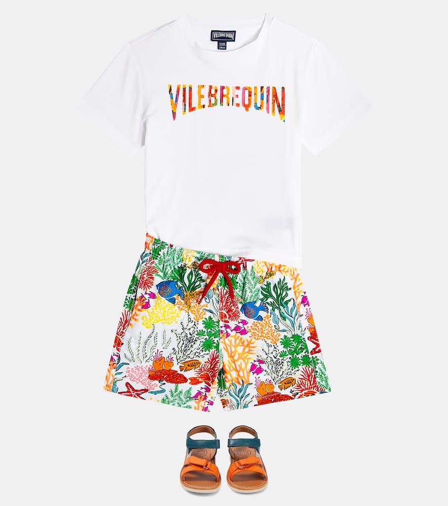 Shop Vilebrequin Printed Swim Shorts In White