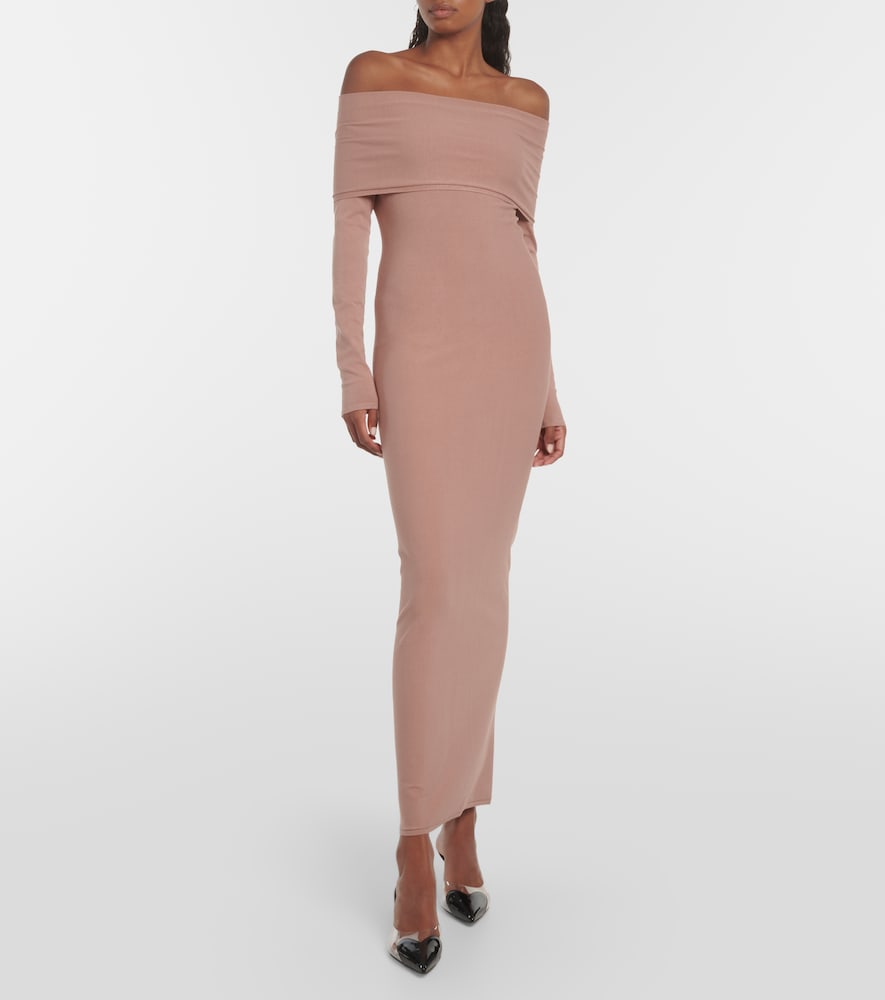  Alaia Alaïa Off-shoulder-midikleid Aus Jersey 