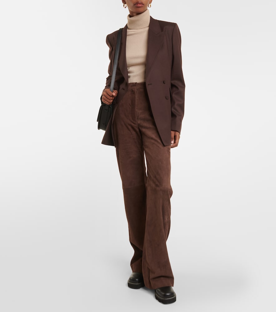 Gabriela Hearst Vesta high-rise suede flared pants