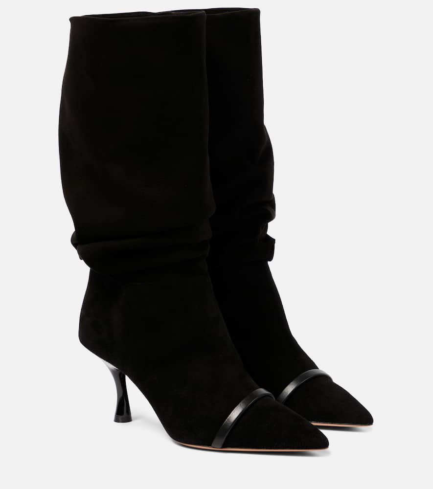 Malone Souliers Isley Suede Knee-high Boots In Black/black