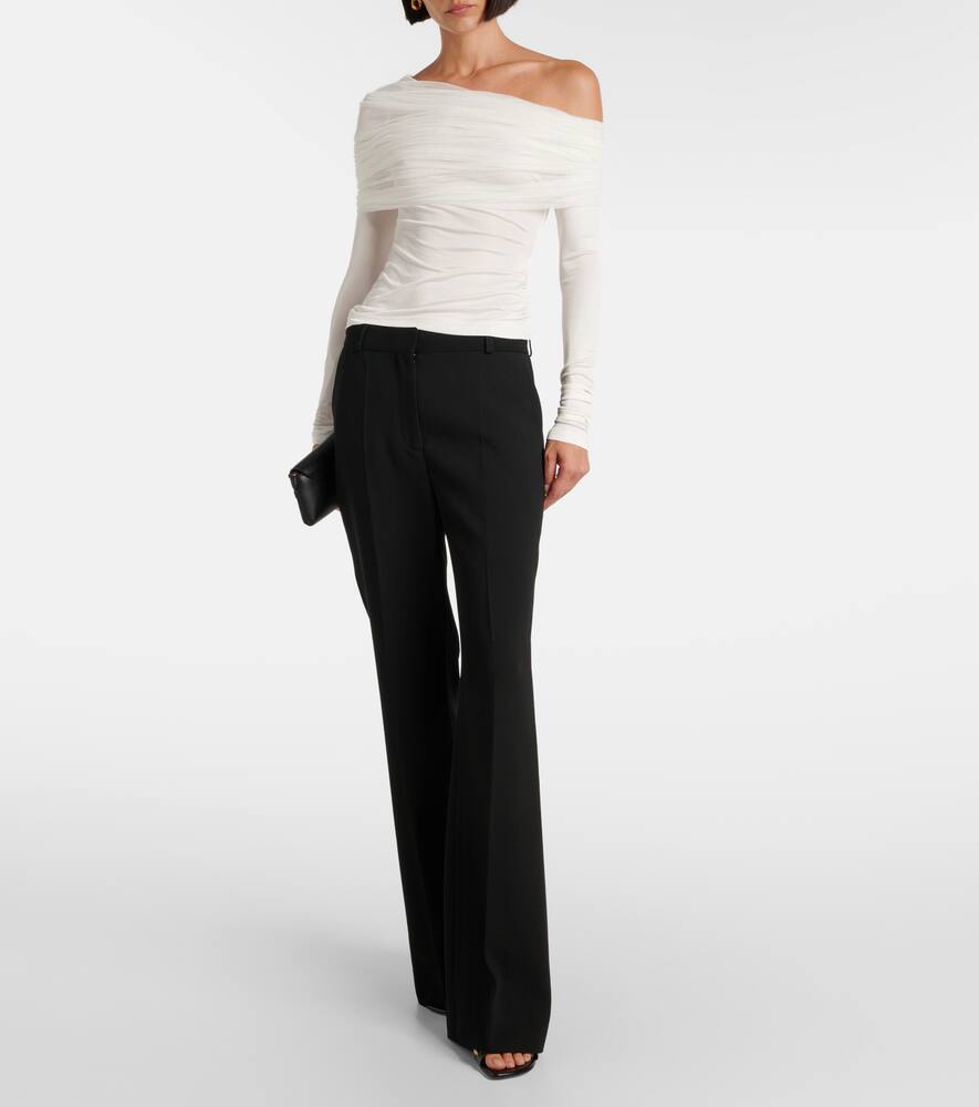 Christopher Esber Veiled Silk Blouse In White