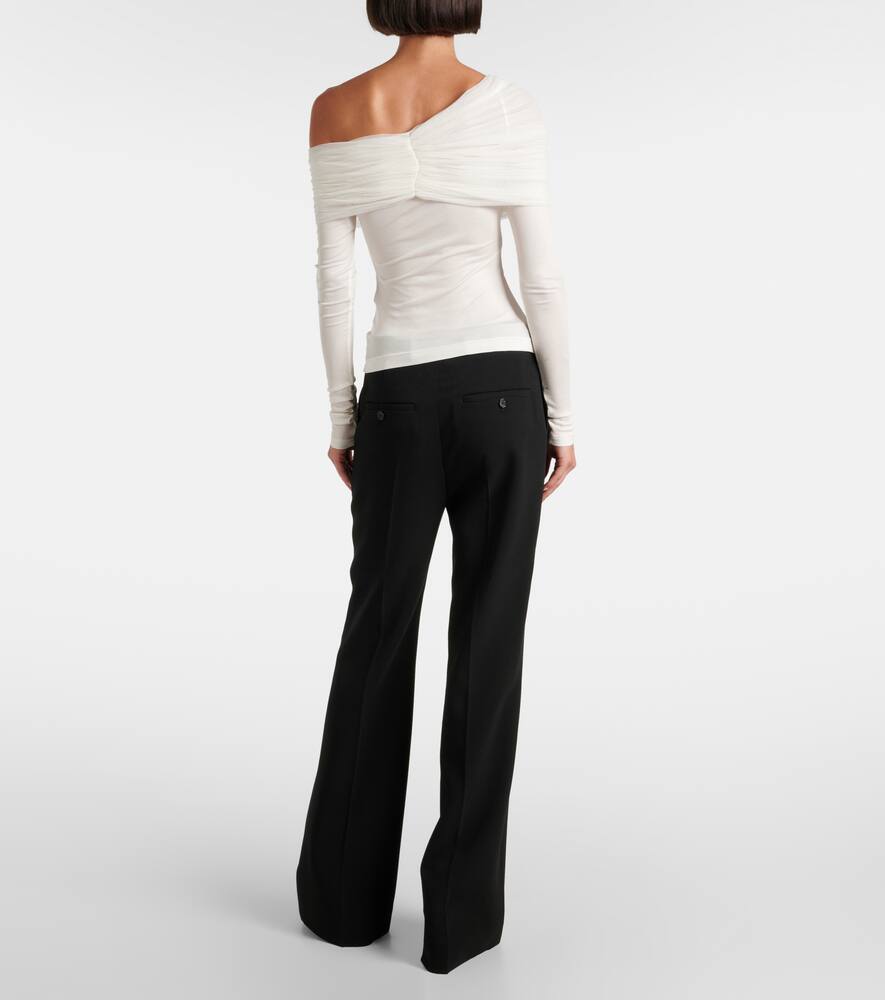 Christopher Esber Veiled Silk Blouse In White