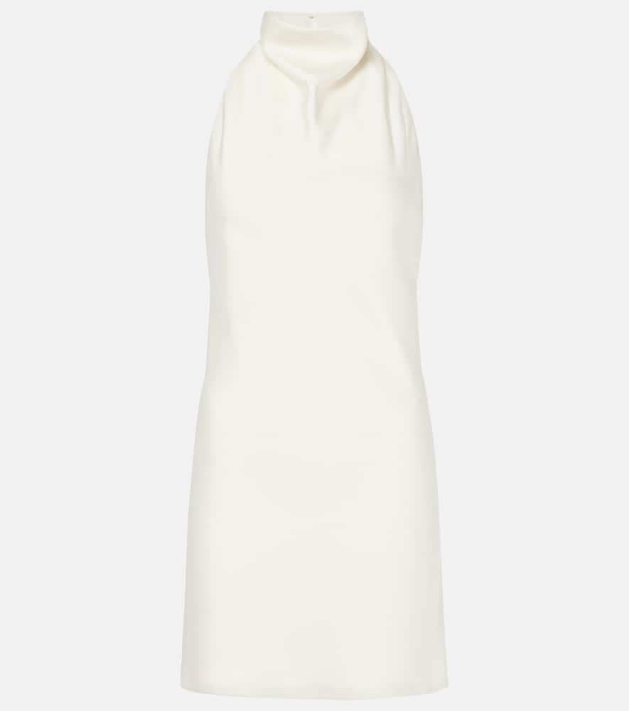Halterneck satin minidress