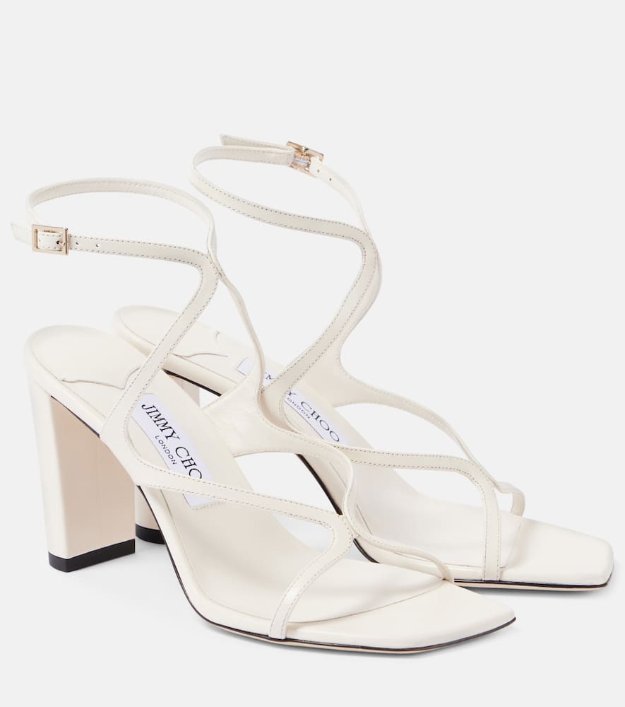 Jimmy Choo Azie 85 Leather Sandal In Brown
