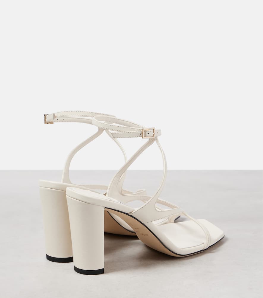 Jimmy Choo Azie 85 Leather Sandal In Brown