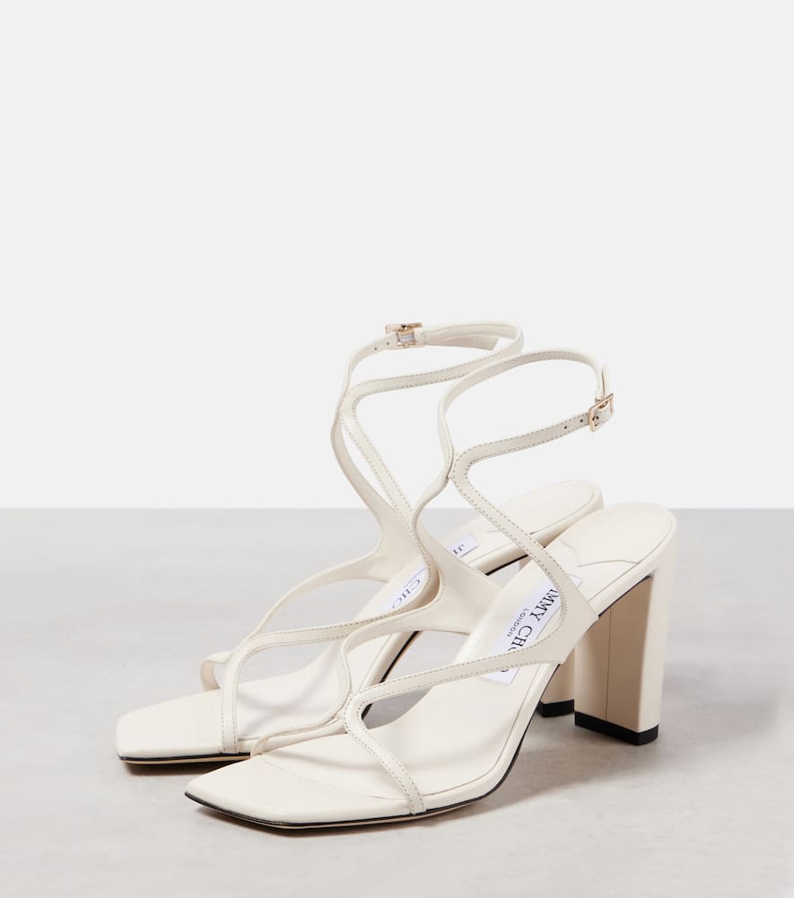 Jimmy Choo Azie 85 Leather Sandal In Brown