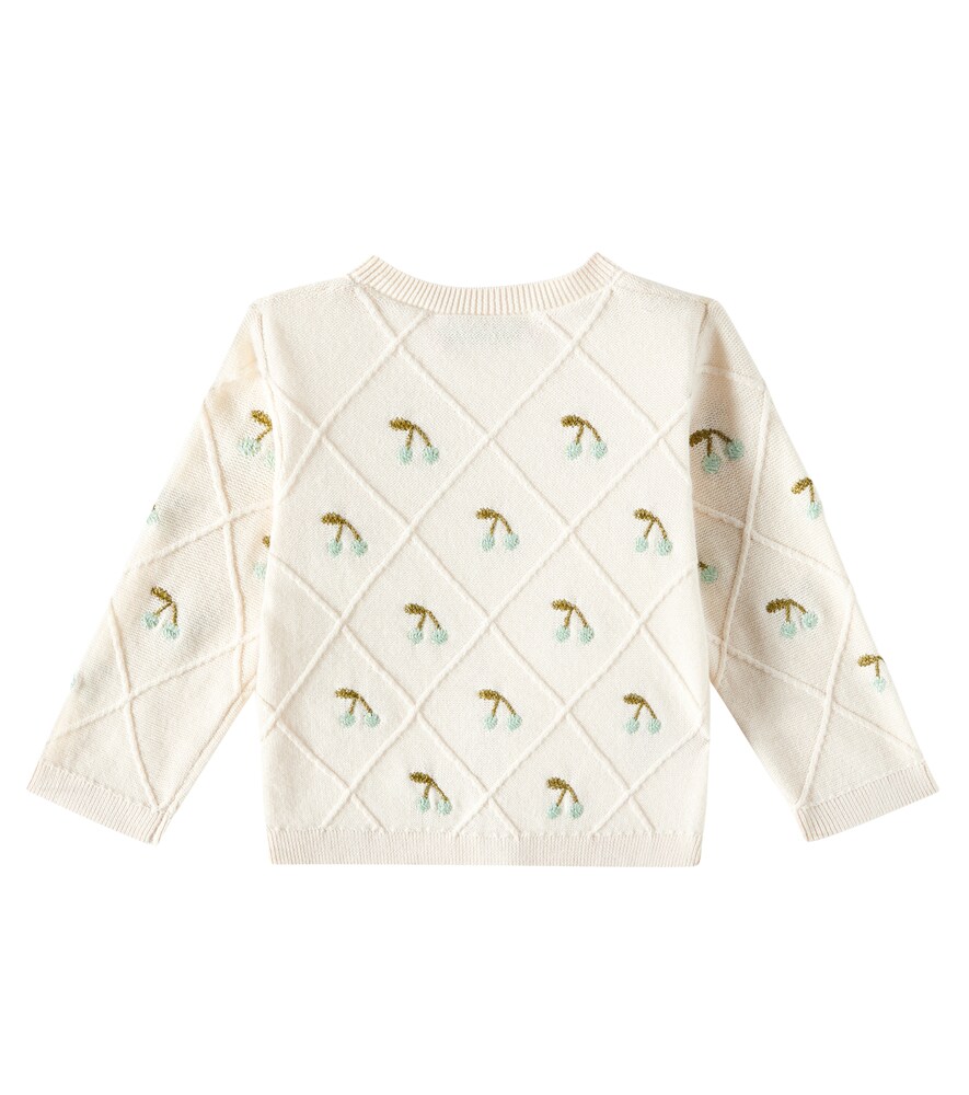  Bonpoint Bonpoint Baby Bestickter Cardigan Fayana Aus Baumwolle 