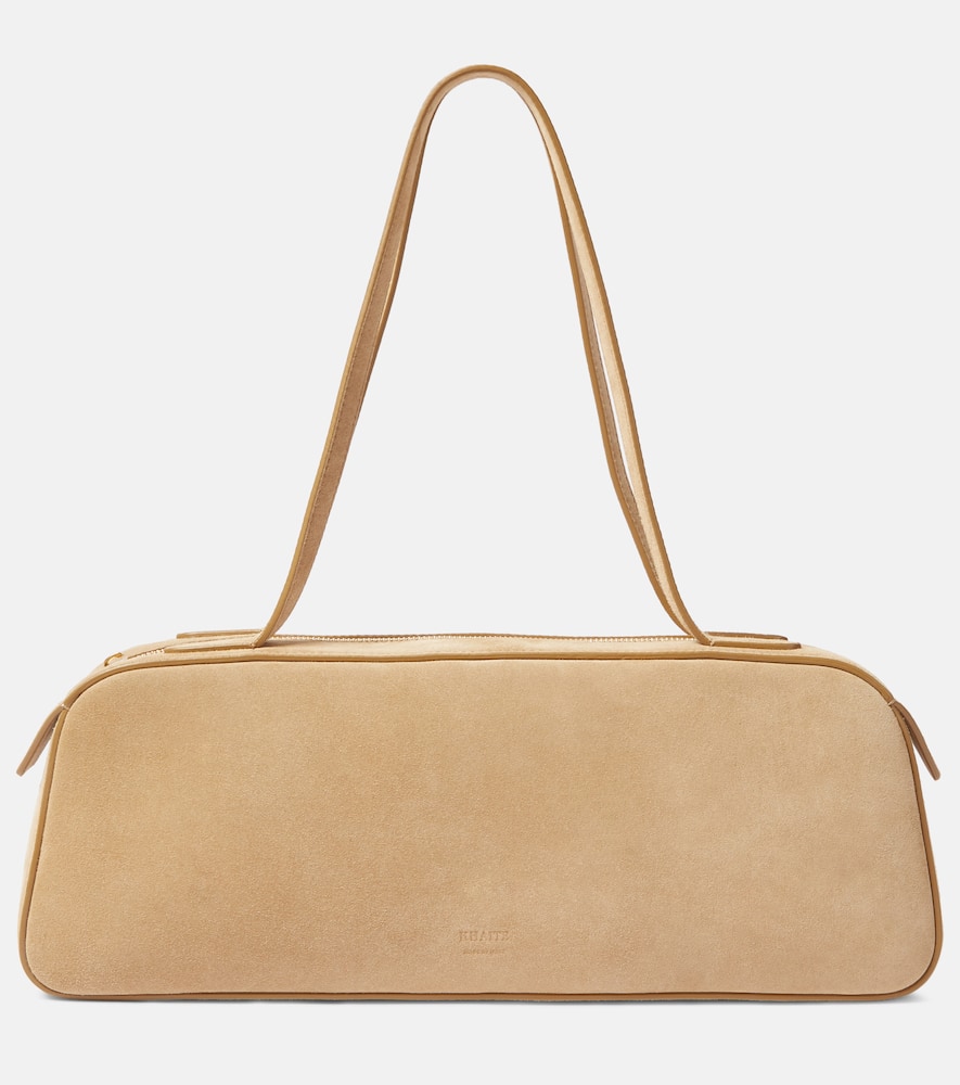 Khaite Simona Suede Shoulder Bag In Beige