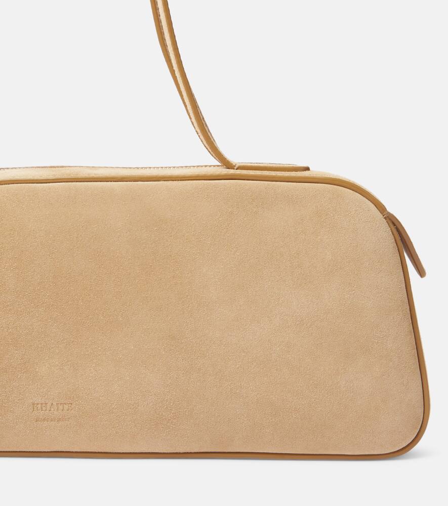 Khaite Simona Suede Shoulder Bag In Beige