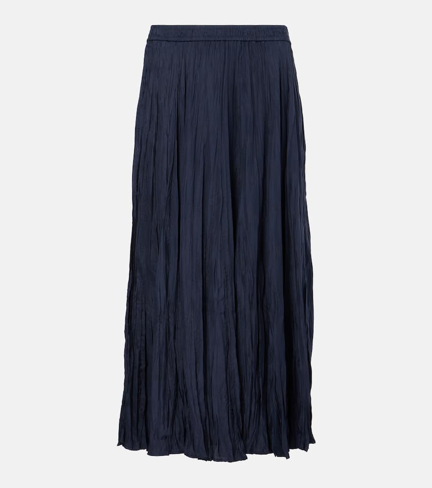 Joseph Sully Silk Midi Skirt In Blue