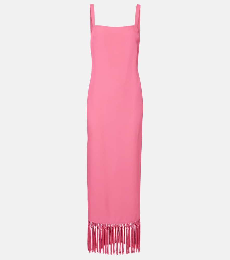 Taller Marmo Palermo Fringed Maxi Dress In Pink