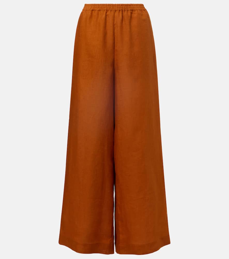 Select linen wide-leg pants