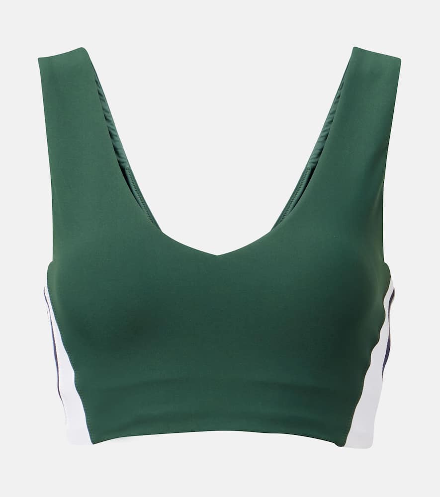 The Upside Playoff Isaac V-neck Sports Bra In Green