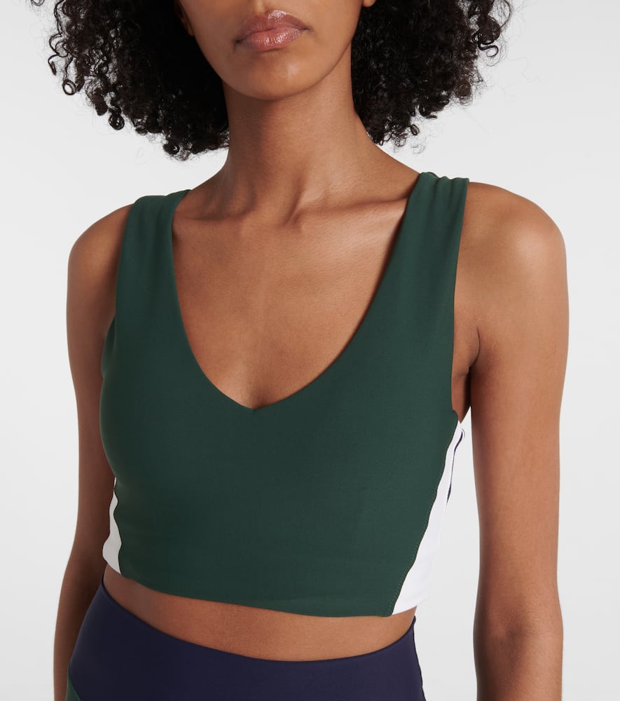 The Upside Playoff Isaac V-neck Sports Bra In Green