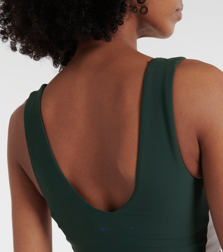 The Upside Playoff Isaac V-neck Sports Bra In Green
